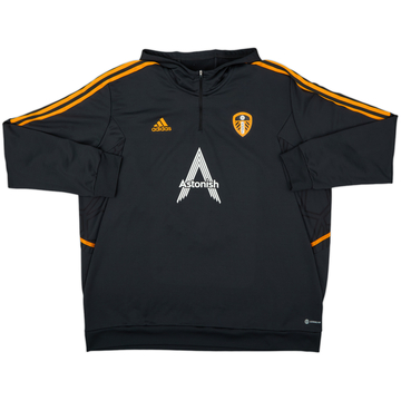 2022-23 Leeds United adidas 1/4 Zip Drill Top - 8/10 - (3XL)