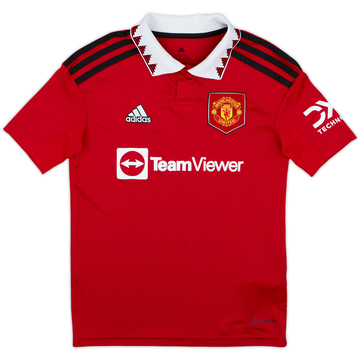 2022-23 Manchester United Home Shirt - 10/10 - (S.Boys)