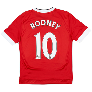 2015-16 Manchester United Home Shirt Rooney #10 - 9/10 - (L.Boys)