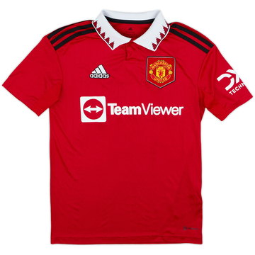 2022-23 Manchester United Home Shirt - 6/10 - (L.Boys)