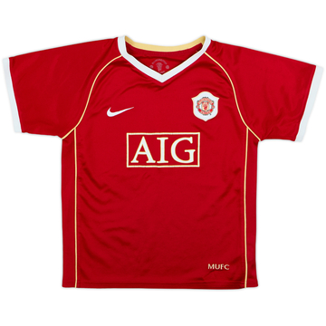 2006-07 Manchester United Home Shirt - 6/10 - (6-7 Years)