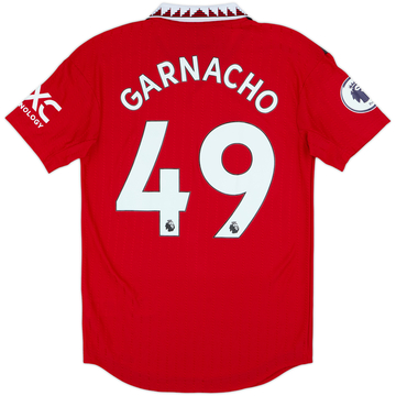 2022-23 Manchester United Authentic Home Shirt Garnacho #49 - 8/10 - (S)