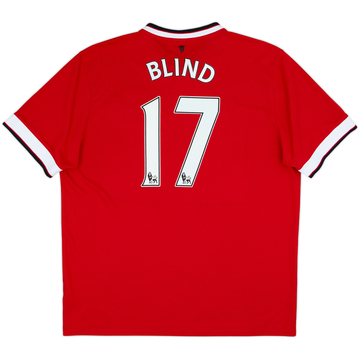 2014-15 Manchester United Home Shirt Blind #17 - 7/10 - (XL)