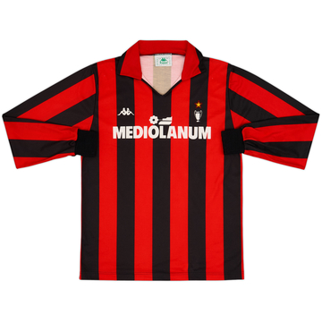 1988-89 AC Milan Local Manga Larga Camiseta - 6/10 - (M)