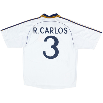 1998-00 Real Madrid Home Shirt R.Carlos #3 - 8/10 - (L)