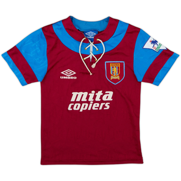 1992-93 Aston Villa Home Shirt - 9/10 - (S.Boys)