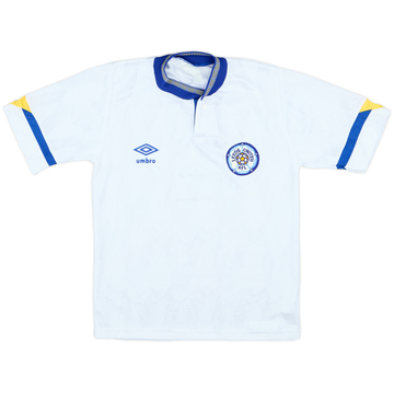 1990-91 Leeds United Home Shirt - 9/10 - (L.Boys)