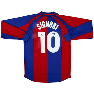1997-98 Bologna Home L/S Shirt Signori #10 - 5/10 - (XL)