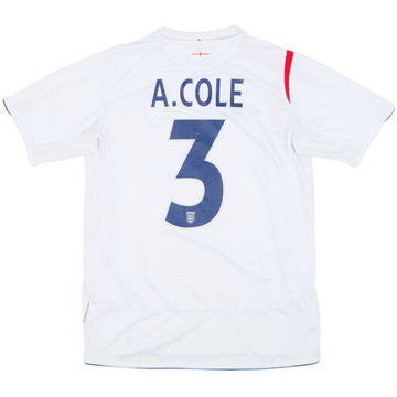 2005-07 England Home Shirt A.Cole #3 - 6/10 - (XL.Boys)