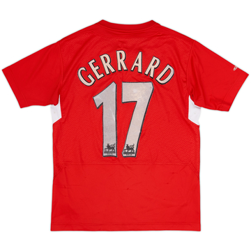 2004-06 Liverpool Home Shirt Gerrard #17 - 5/10 - (L.Boys)