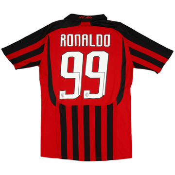 2007-08 AC Milan Home Shirt Ronaldo #99 - 8/10 - (S)