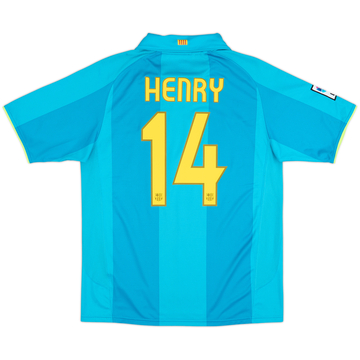 2007-09 Barcelona Away Shirt Henry #14 - 7/10 - (L)