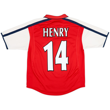 2000-02 Arsenal Home Shirt Henry #14 - 6/10 - (XL.Boys)