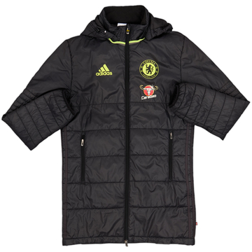 2016-17 Chelsea adidas Hooded Padded Bench Coat - 6/10 - (S)