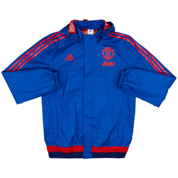 2015-16 Manchester United adidas Hooded Rain Jacket - 8/10 - (M)