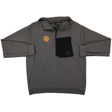 2022-23 Manchester United adidas 1/4 Zip Training Top - 8/10 - (L)