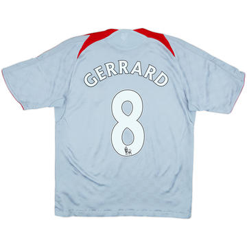 2008-09 Liverpool Away Shirt Gerrard #8 - 8/10 - (L.Boys)