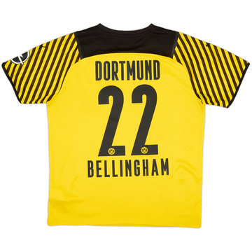 2021-22 Borussia Dortmund Home Shirt Bellingham #22 - 8/10 - (L)