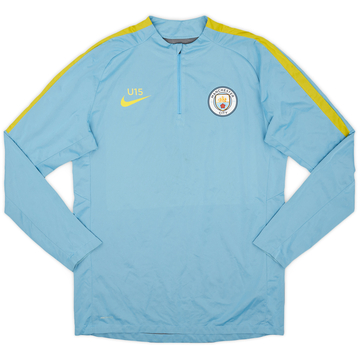 2016-17 Manchester City Youth Player Issue 1/4 Zip Drill Top U15 - 7/10 - (M)