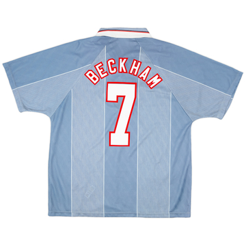 1996-97 England Away Shirt Beckham #7 - 9/10 - (XL)