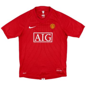 2007-09 Manchester United Home Shirt - 9/10 - (XL.Boys)