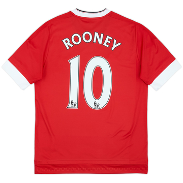 2015-16 Manchester United Home Shirt Rooney #10 - 9/10 - (XL.Boys)