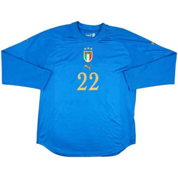 2004-06 Italy Match Issue Home L/S Shirt #22