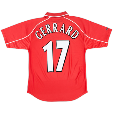 2000-02 Liverpool Home Shirt Gerrard #17 - 8/10 - (Y)