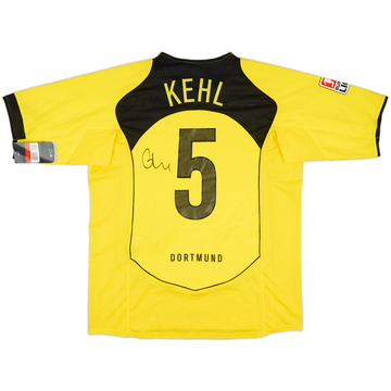 2004-05 Borussia Dortmund Signed Home Shirt Kehl #5 (L)