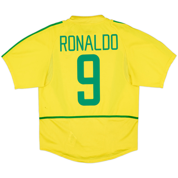 2002-04 Brazil Home Shirt Ronaldo #9 - 6/10 - (S)