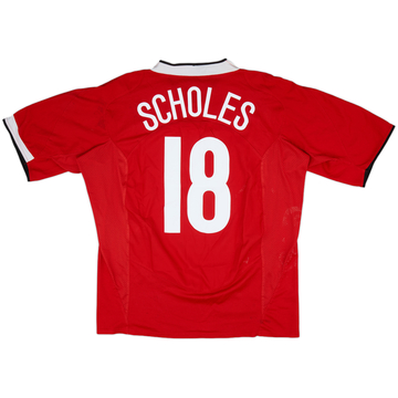 2004-06 Manchester United Home Shirt Scholes #18 - 6/10 - (XL)