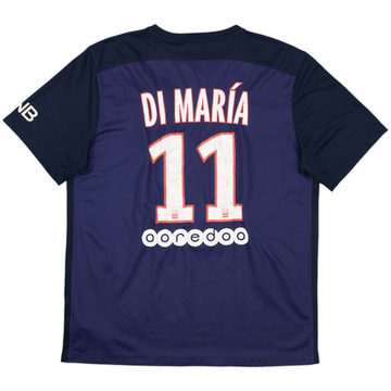 2015-16 Paris Saint-Germain Home Shirt Di Maria #11 - 5/10 - (L)