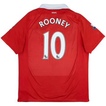 2010-11 Manchester United Home Shirt Rooney #10 - 5/10 - (XL)