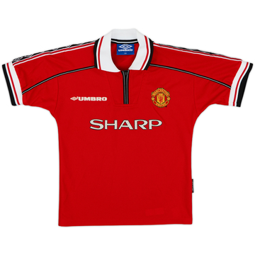 1998-00 Manchester United Home Shirt - 8/10 - (S.Boys)