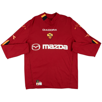 2003-04 Roma Match Issue Home L/S Shirt #9