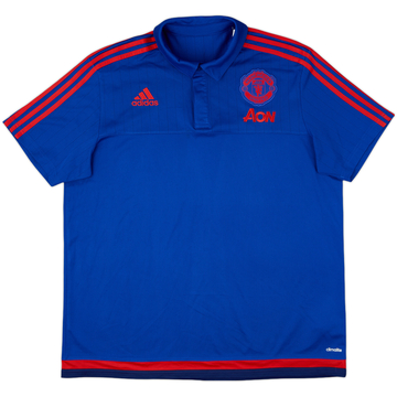 2015-16 Manchester United adidas Polo Shirt - 8/10 - (XL)