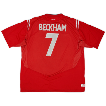 2004-06 England Away Shirt Beckham #7 - 5/10 - (XXL)