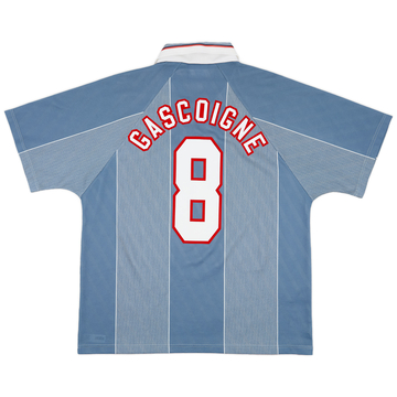 1996-97 England Away Shirt Gascoigne #8 - 9/10 - (XL)