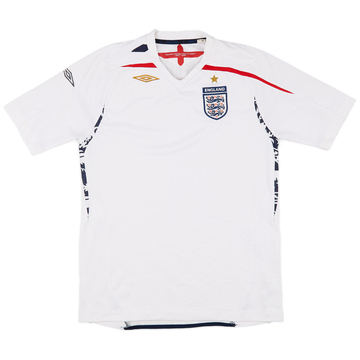 2007-09 England Home Shirt - 5/10 - (XL.Boys)