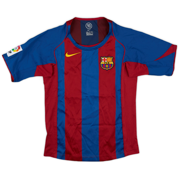 2004-05 Barcelona Home Shirt - 8/10 - (M.Boys)