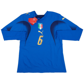 2006 Italy Player Issue Home L/S Shirt #6 (Women's L)
