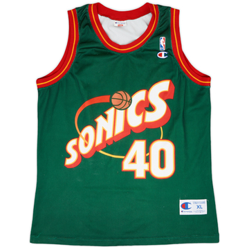 1995-97 Seattle Supersonics Kemp #40 Champion Away Jersey - 8/10 - (XL)