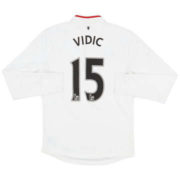 2012-14 Manchester United Away L/S Shirt Vidic #15 - 5/10 - (S)