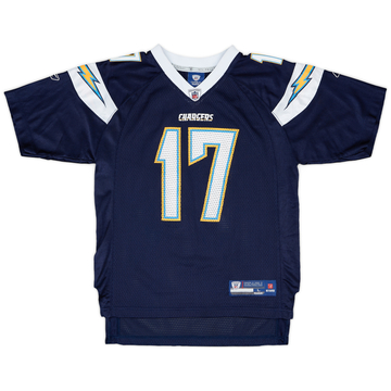 2008-11 San Diego Chargers Rivers #17 Reebok On Field Home Jersey - 9/10 - (L.Boys)