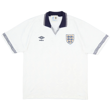 1990-92 England Home Shirt - 8/10 - (L)
