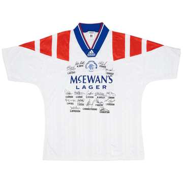 1992-93 Rangers 'Signed' Away Shirt - 9/10 - (L)