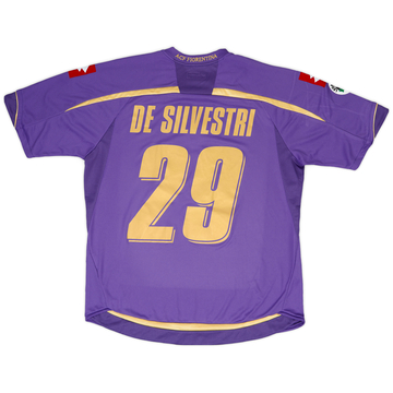 2009-10 Fiorentina Match Issue Coppa Italia Home Shirt De Silvestri #29