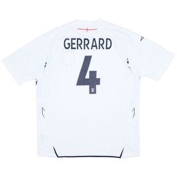 2007-09 England Home Shirt Gerrard #4 - 7/10 - (XL)