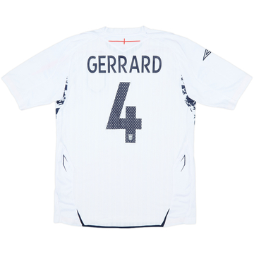 2007-09 England Home Shirt Gerrard #4 - 6/10 - (M)