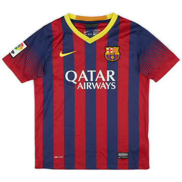 2013-14 Barcelona Home Shirt - 7/10 - (M.Boys)